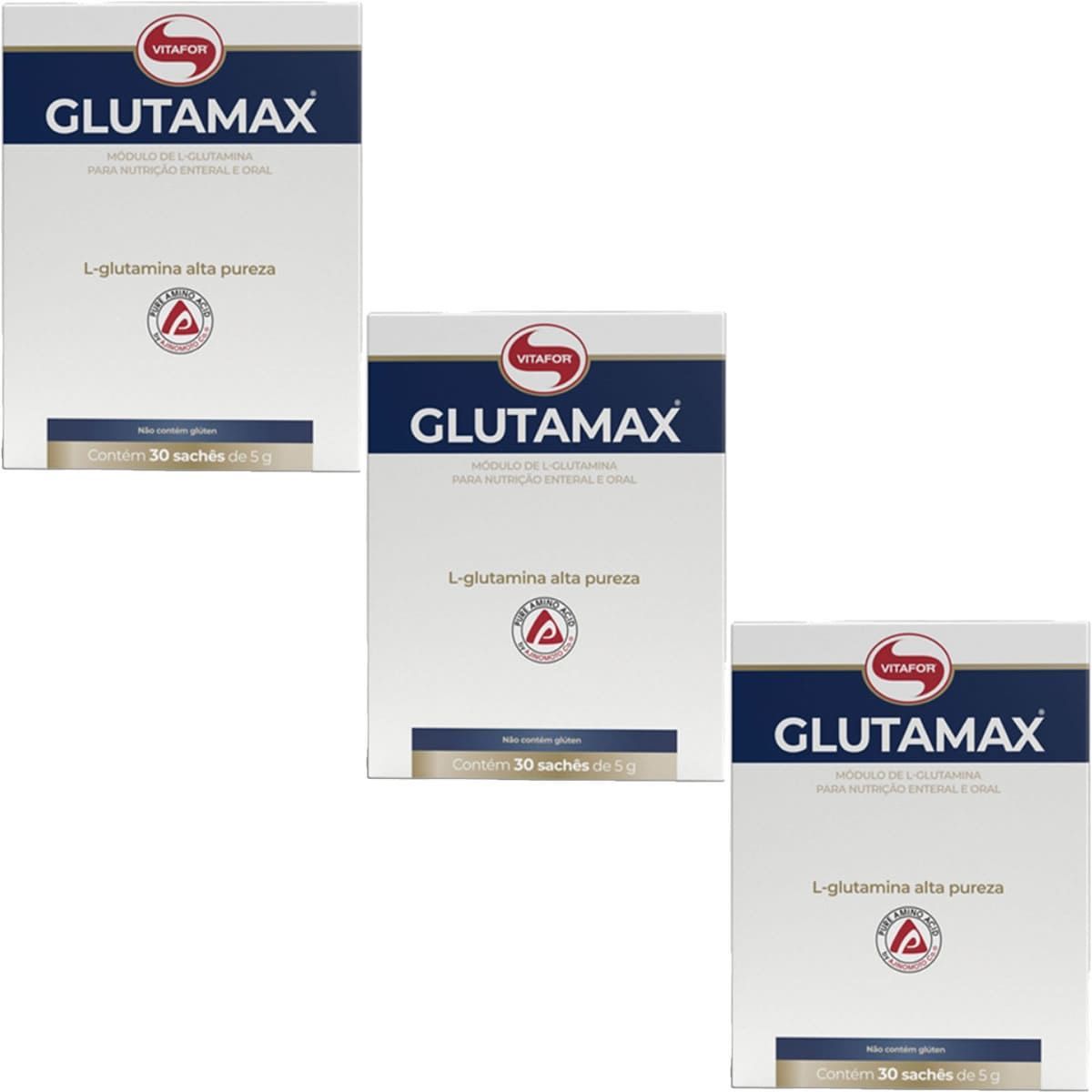 Kit 3X Glutamax - 30 Sach�s 5g - Vitafor