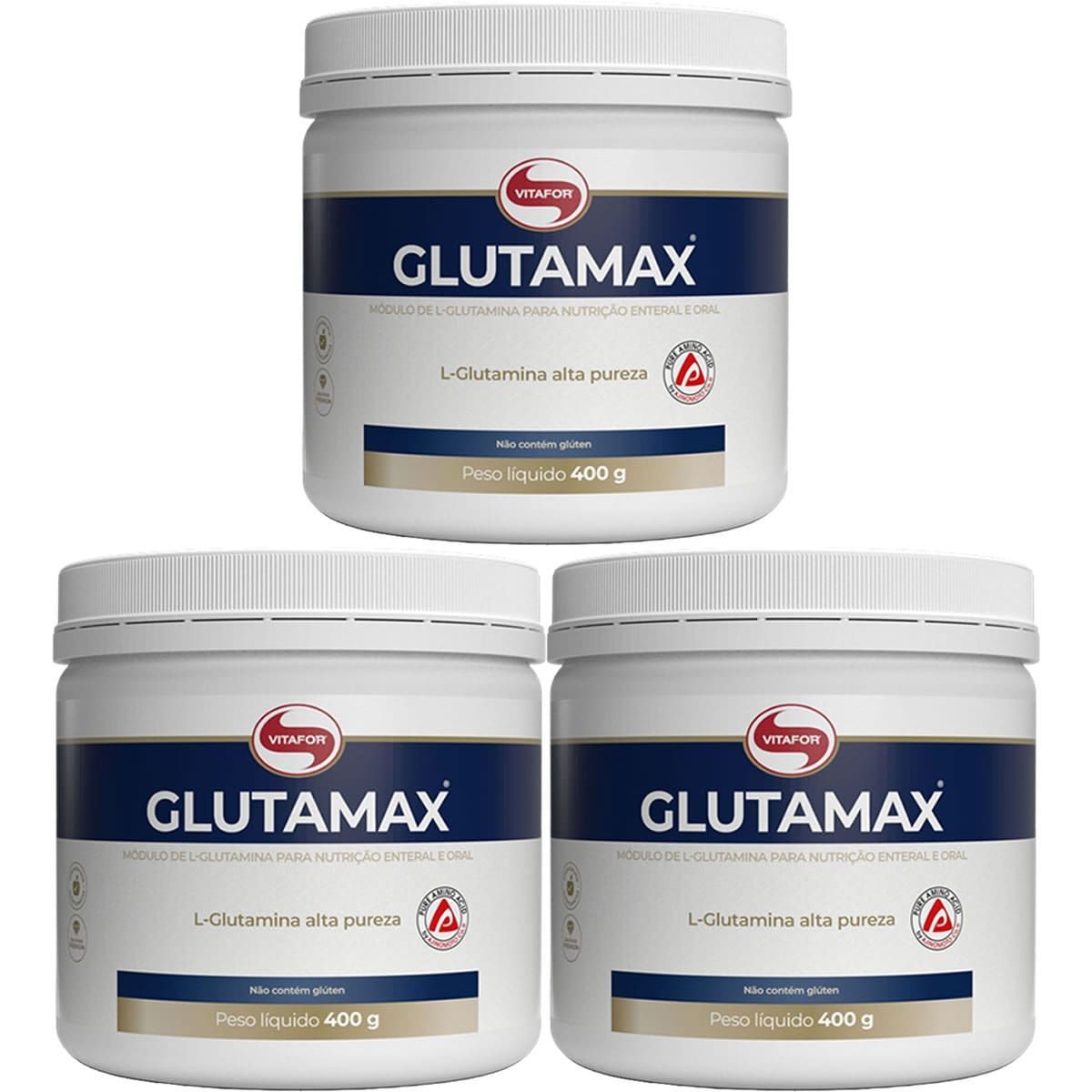 Kit 3X Glutamax - 400g - Vitafor