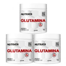 Kit 3X Glutamin UP Imuno Day - 300g - Nutrata