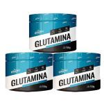 Kit 3X Glutamina 100% Pura - 150g Sabor Natural - Shark Pro