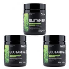 Kit 3X Glutamina - 300g Sabor Natural - Dux Nutrition