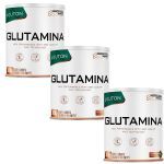 Kit 3X Glutamina Ultrapure - 300g Sem Sabor - Lauton Nutrition