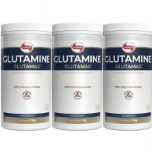 Kit 3X Glutamine - 1000g - Vitafor