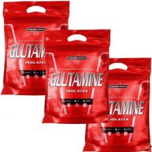 Kit 3X Glutamine Isolates - Refil 1000g - IntegralM�dica
