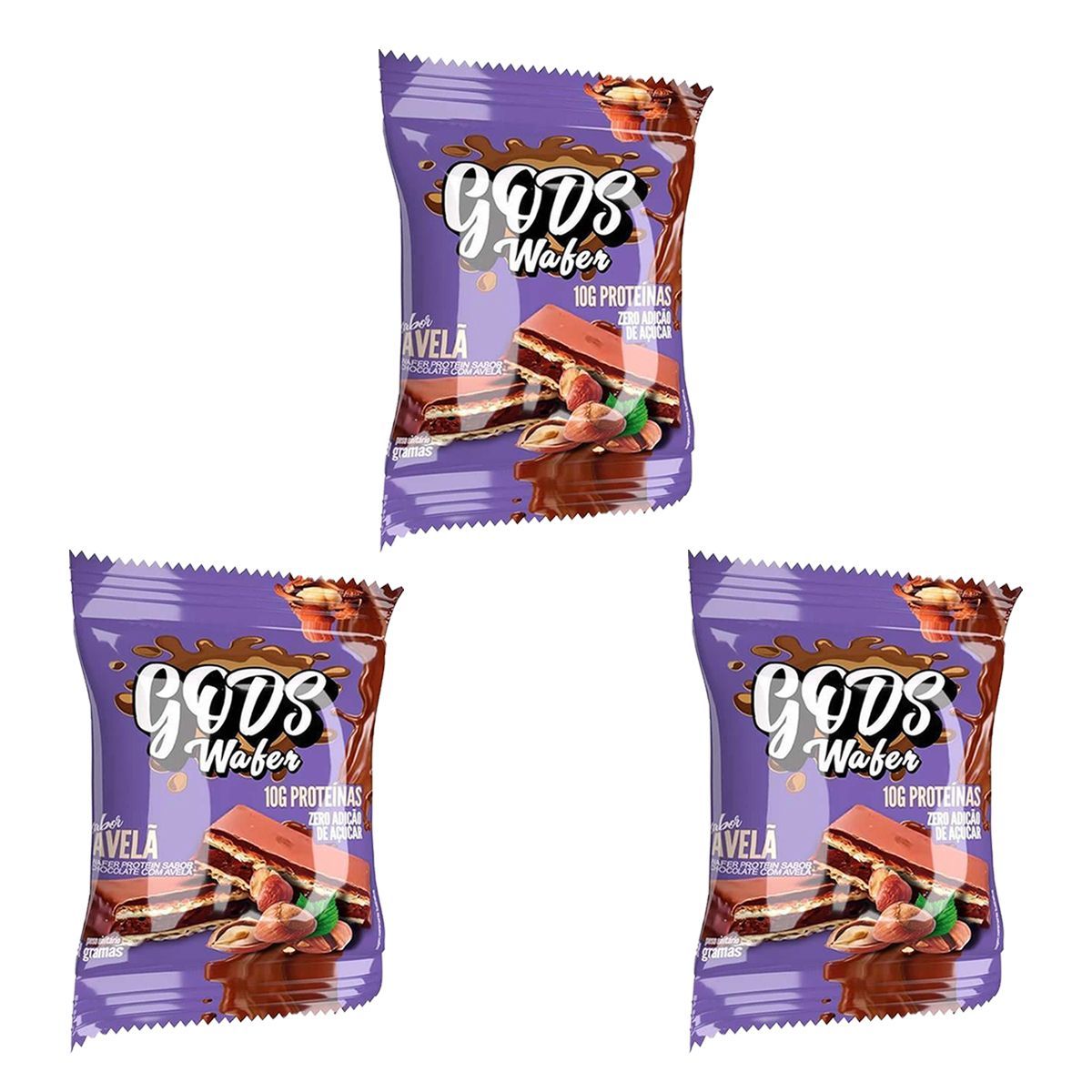 Kit 3X Gods Wafer  - 1 Unidade de 51g Avel� - Canibal