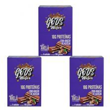 Kit 3X Gods Wafer  - 6 Unidades de 51g Avel� - Canibal