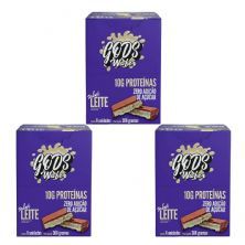 Kit 3X Gods Wafer  - 6 Unidades de 51g Leite - Canibal
