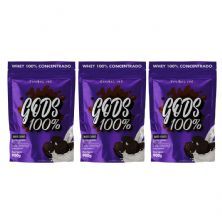 Kit 3X Gods Whey 100% - 900g Refil Cookies - Canibal