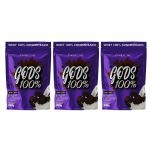 Kit 3X Gods Whey 100% - 900g Refil Cookies - Canibal
