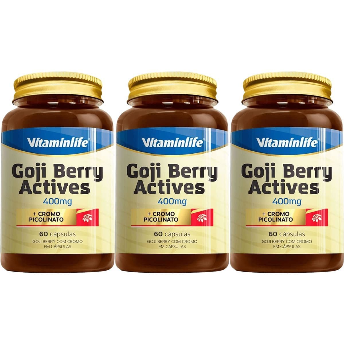 Kit 3X Goji Berry Actives - 60 C�psulas - Vitaminlife