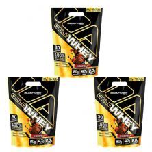 Kit 3X Gold Whey - 900g Refil Chocotella - Adaptogen