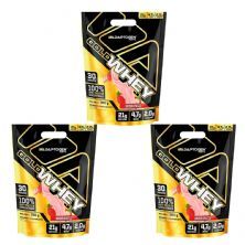 Kit 3X Gold Whey - 900g Refil Morango - Adaptogen