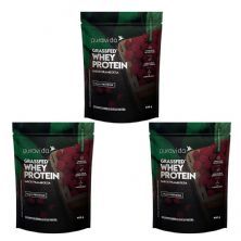 Kit 3X Grassfed Whey Protein - Refil 900g Framboesa - Pura Vida