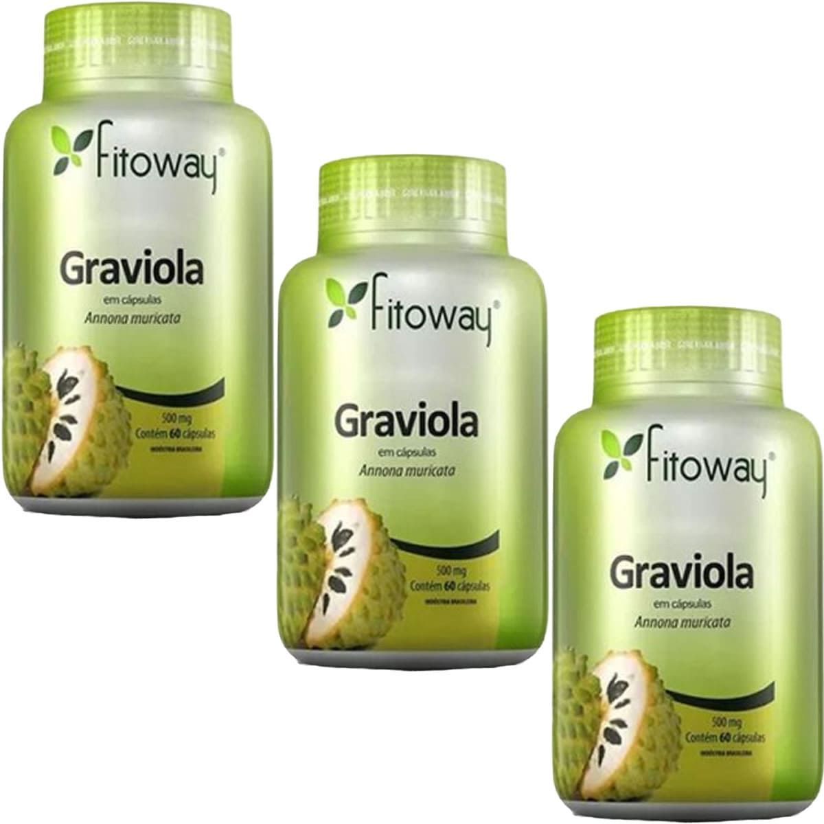 Kit 3X Graviola - 60 C�psulas - Fitoway