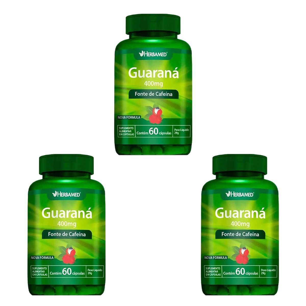 Kit 3X Guaran� - 60 C�psulas - Herbamed