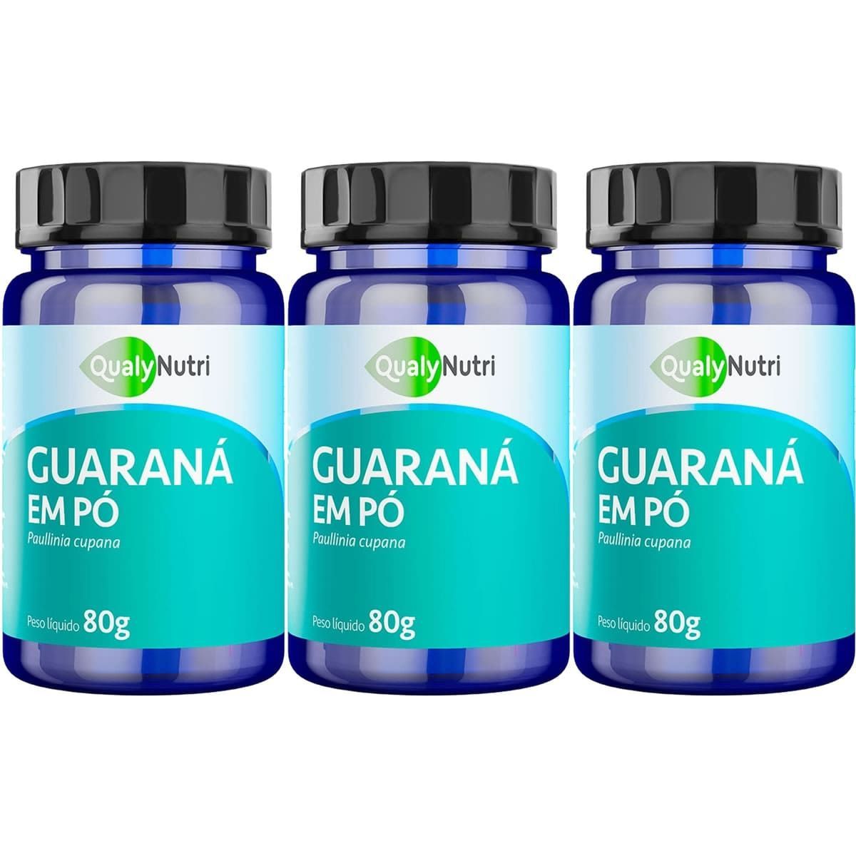 Kit 3X Guaran� Em P� - 80g Sabor Natural - QualyNutri