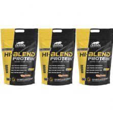 Kit 3X Hi-Blend Protein  - 1800g Refil Amendoim - Leader Nutrition