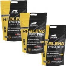 Kit 3X Hi-Blend Protein - 1800g Refil Frutas Vermelhas - Leader Nutrition