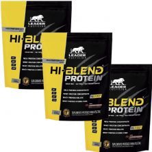 Kit 3X Hi-Blend Protein  - 900g Refil Brigadeiro Gourmet - Leader Nutrition