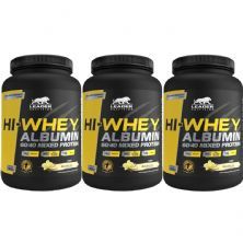Kit 3X Hi-Whey Albumin 60/40 Mixed Protein - 900g Baunilha - Leader Nutrition