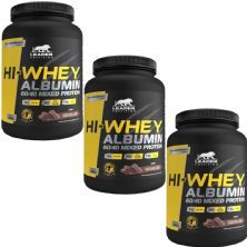 Kit 3X Hi-Whey Albumin 60/40 Mixed Protein - 900g Chocolate - Leader Nutrition
