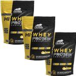 Kit 3X Hi-Whey Protein Concentrate 100% - 900g Refil Banana - Leader Nutrition