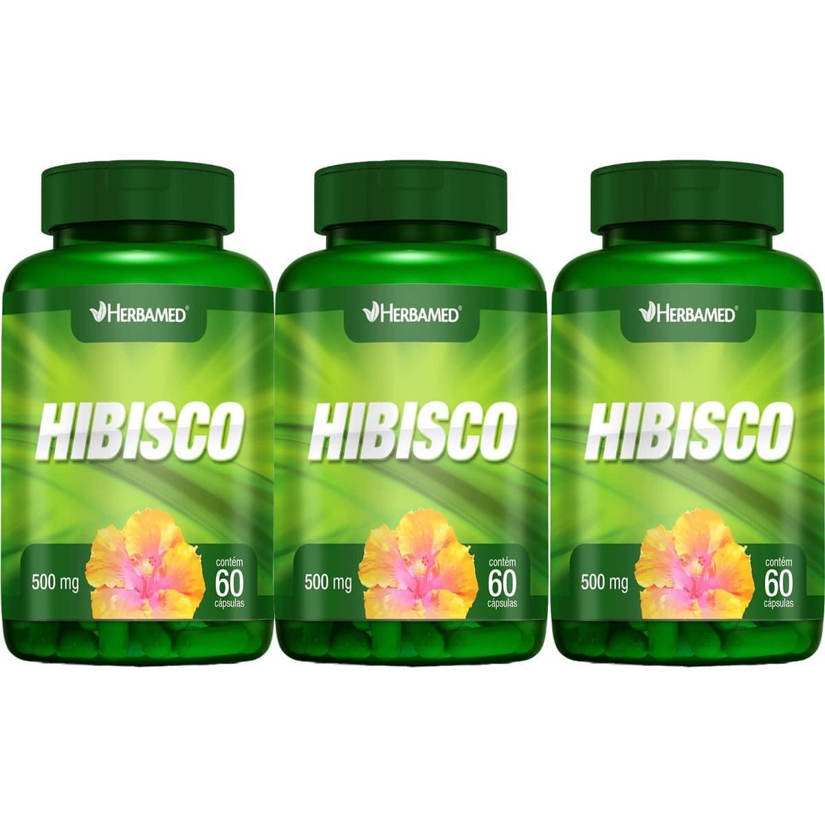 Kit 3X Hibisco -  60 C�psulas - Herbamed