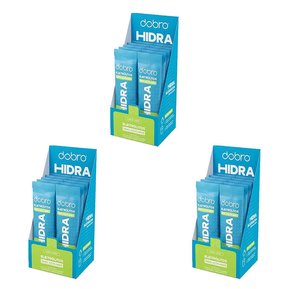 Kit 3X Hidra Eletr�litos - 10 Sach�s 7 g Lim�o - Dobro