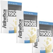 Kit 3X Hiper Mass 19000 Refil - 3200g Baunilha - Atlhetica Nutrition
