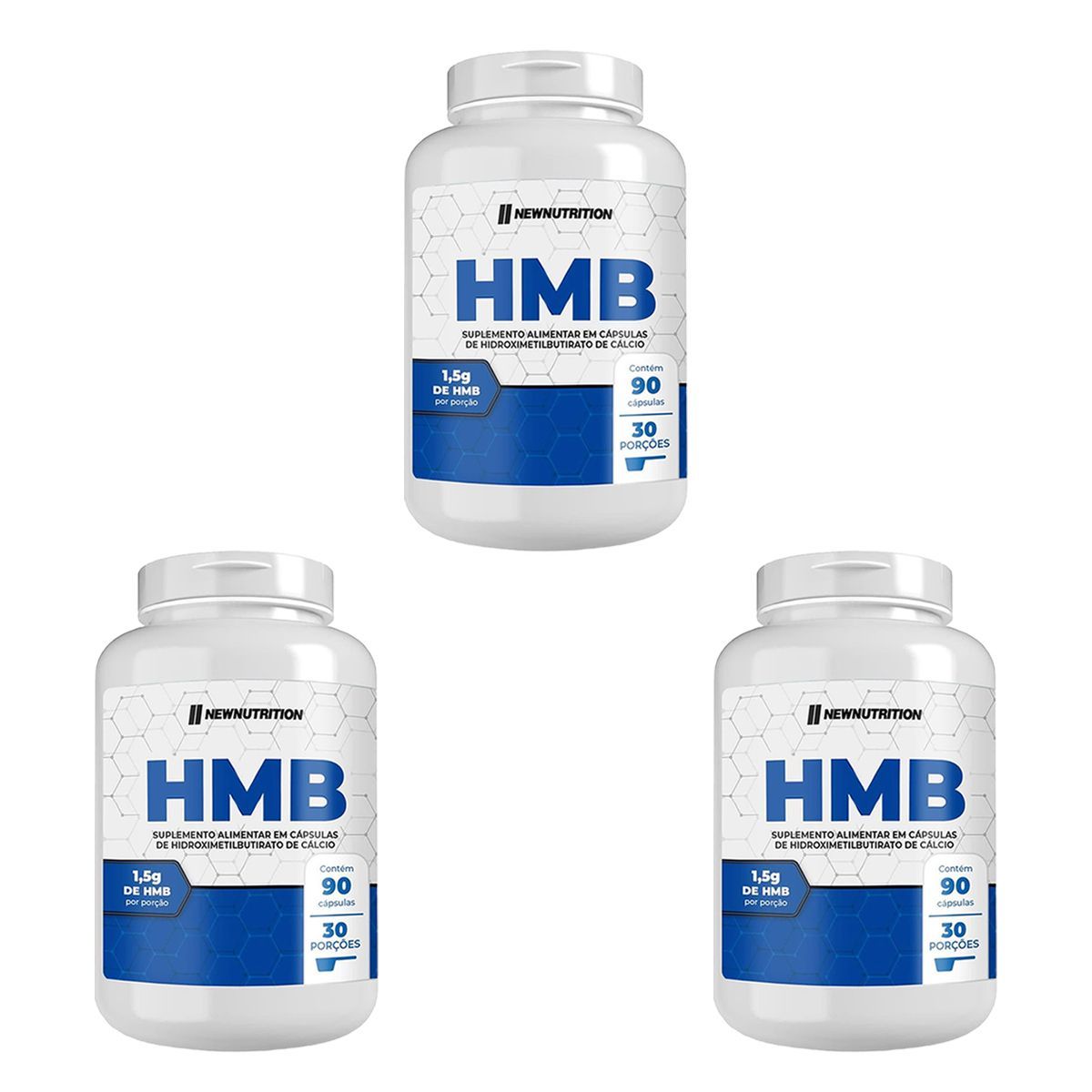 Kit 3X Hmb 1,5g - 90 C�psulas - NewNutrition