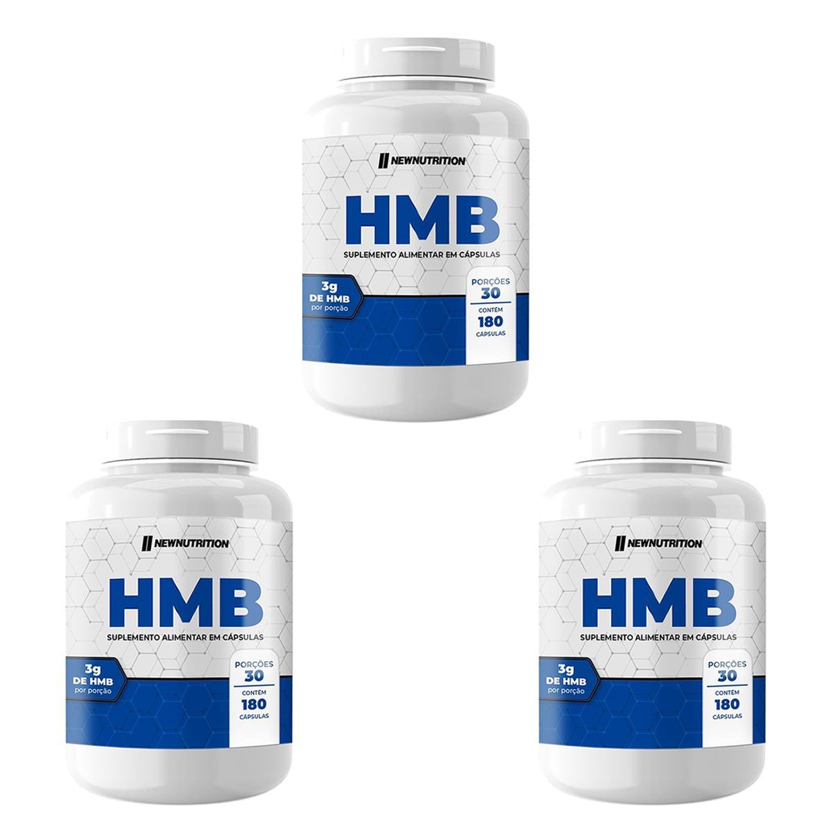 Kit 3X HMB 3g - 180 C�psulas - NewNutrition