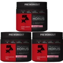 Kit 3X H�rus Pre Workout - 150g Cotton Candy - Max Titanium