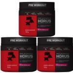 Kit 3X H�rus Pre Workout - 150g Frutas Vermelhas - Max Titanium