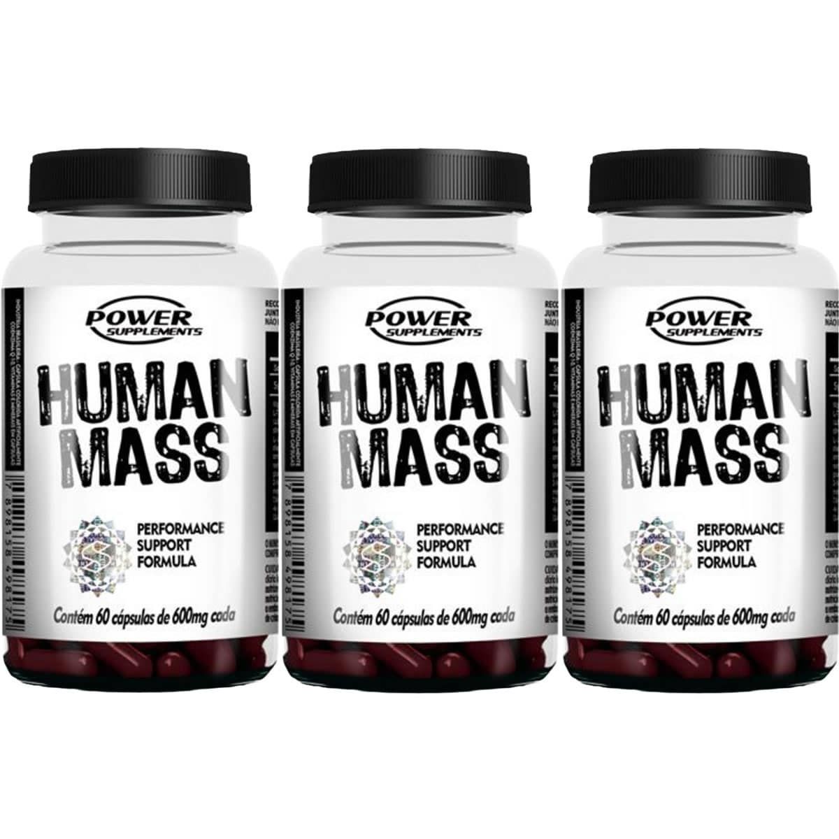 Kit 3X Human Mass - 60 C�psulas - Power Supplements
