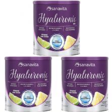 Kit 3X Hyaluronic Skin - 300g Abacaxi com Lim�o - Sanavita