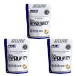 Kit 3X Hyper Whey - 900g Refil Baunilha - Profit