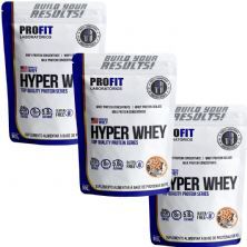 Kit 3X Hyper Whey - 900g Refil Cookies And Cream - Profit