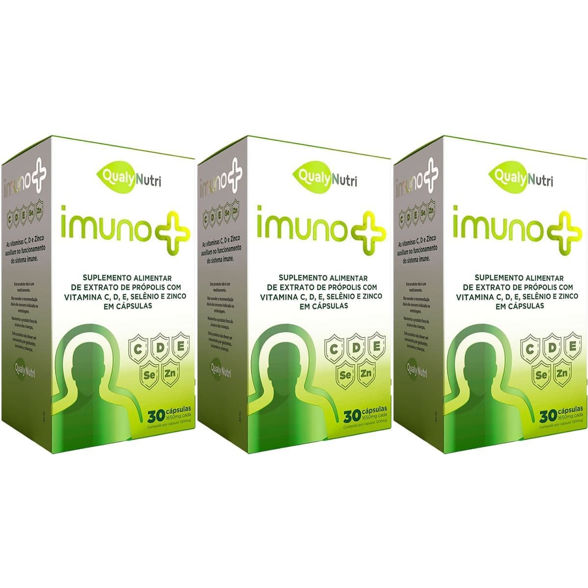 Kit 3X Imuno Mais -  30 C�psulas - Qualynutri