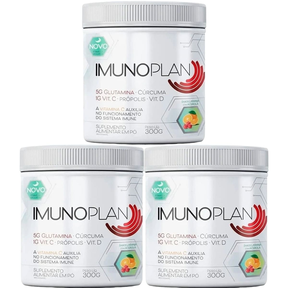 Kit 3X ImunoPlan - 300g Laranja com Acerola - Nutrends