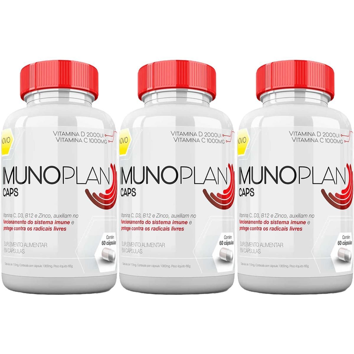 Kit 3X ImunoPlan Vegan - 60 C�psulas  -Nutrends