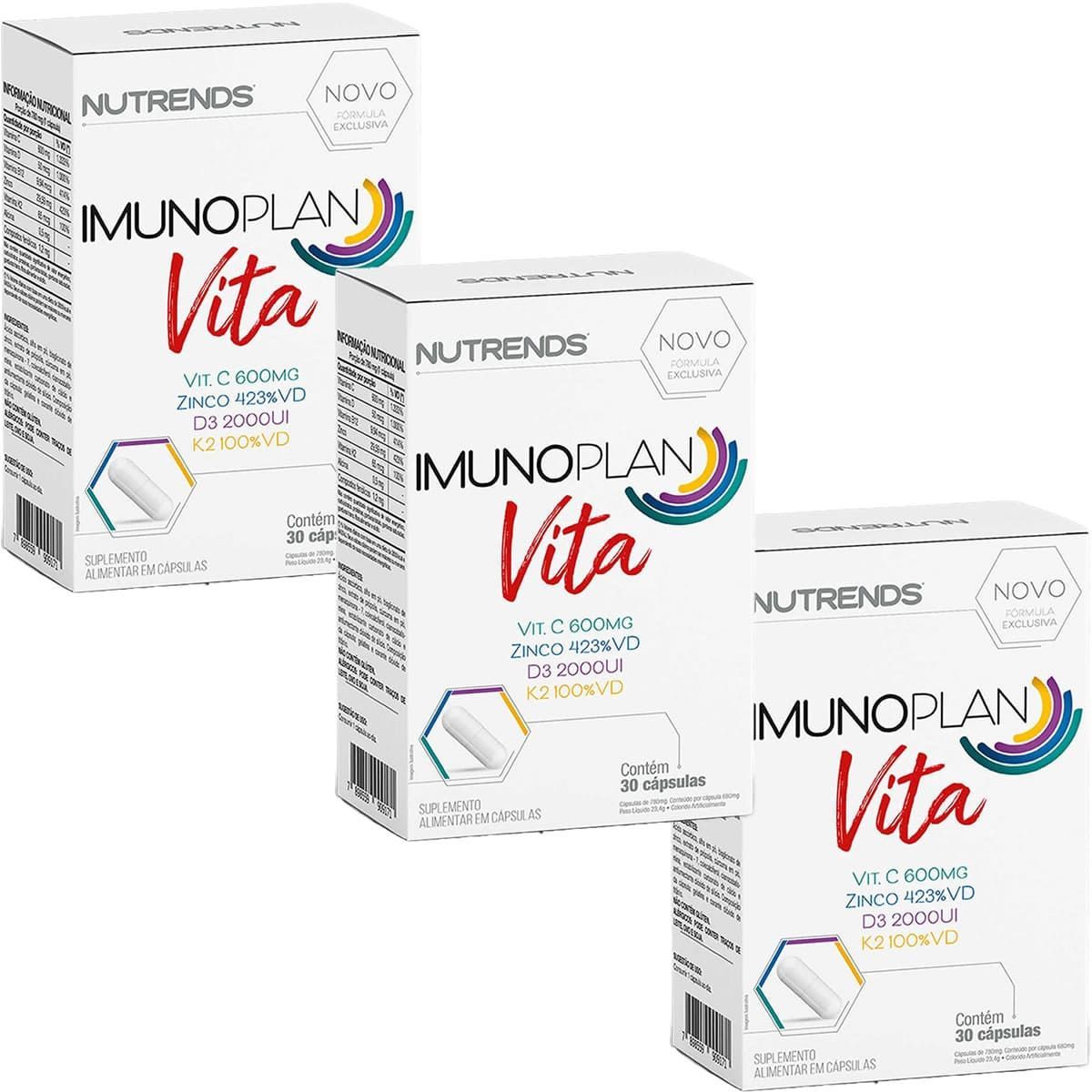 Kit 3X Imunoplan Vita - 30 C�psulas  - Nutrends