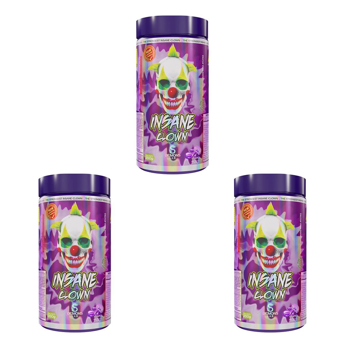 Kit 3X Insane Clown - 350g Grape - Demons Lab