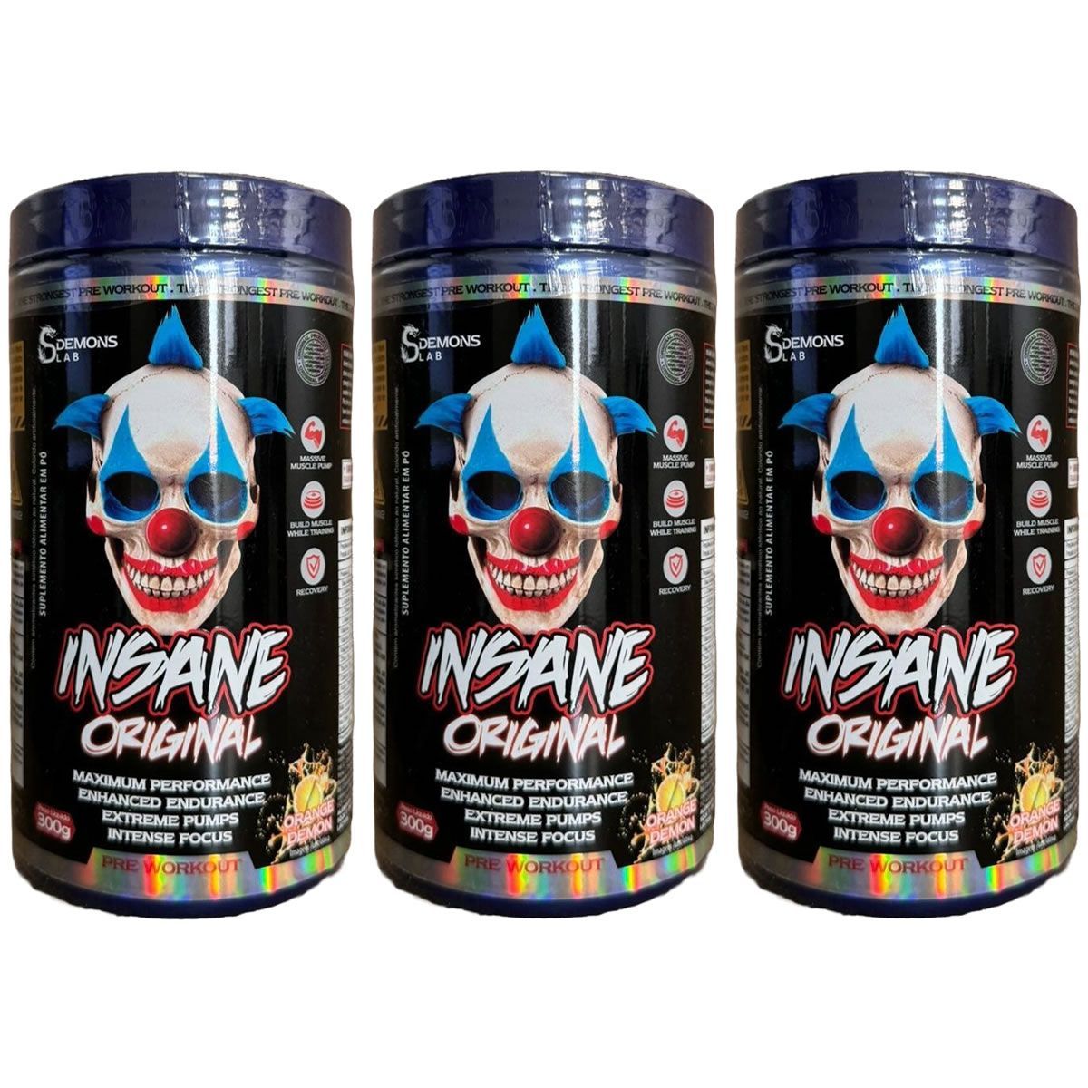 Kit 3X Insane Original - 300g Orange Demon - Demons Lab