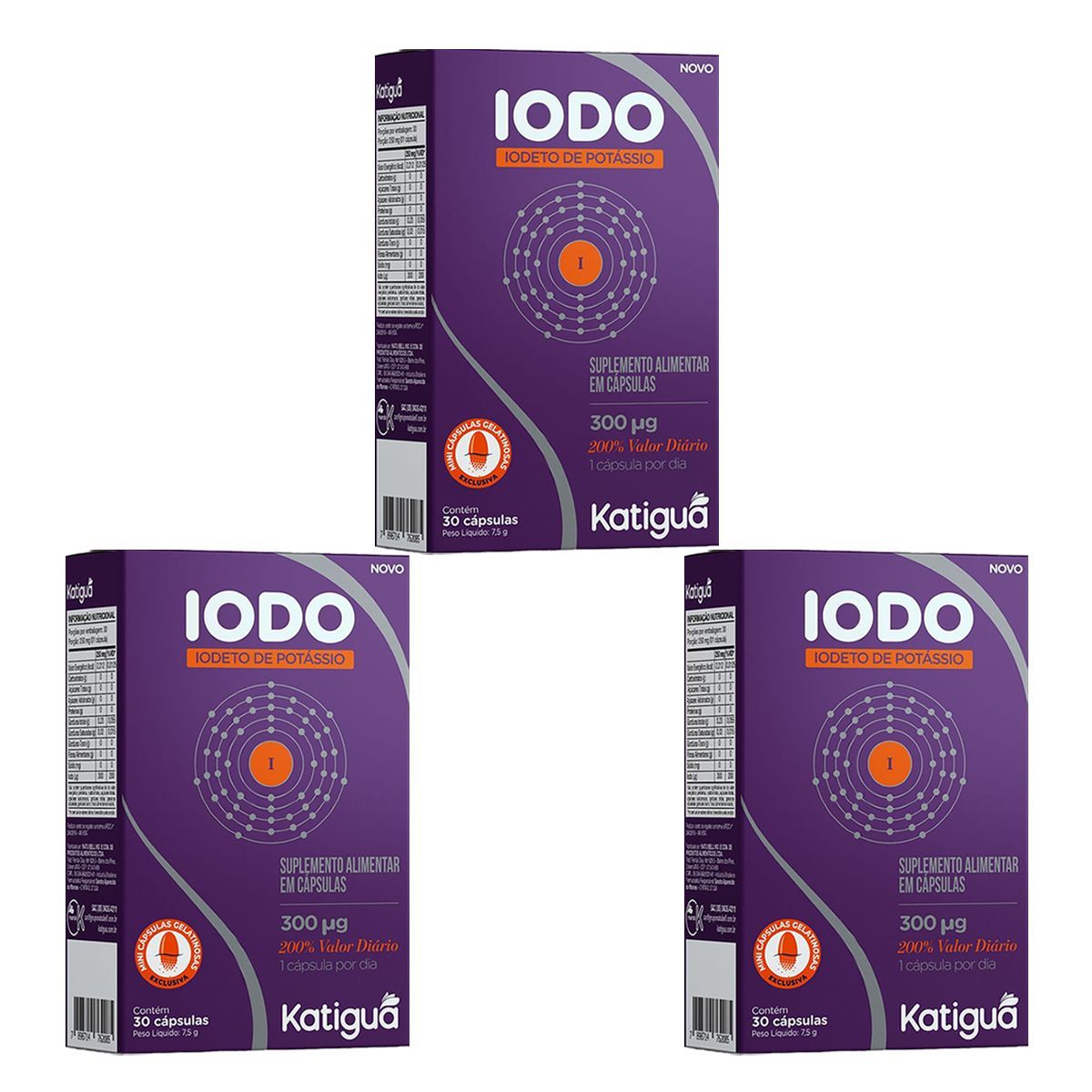 Kit 3X Iodo - 30 C�psulas - Katigu�
