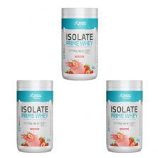 Kit 3X Isolate Prime Whey  - 900g Morango Natural - BodyAction