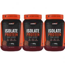Kit 3X Isolate Protein - 900g Chocolate - New Millen