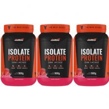 Kit 3X Isolate Protein - 900g Morango - New Millen