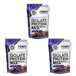 Kit 3X Isolate Protein Mix - 900g Refil Brownie de Chocolate - ProFit