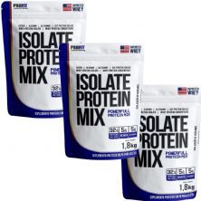 Kit 3X Isolate Protein Mix Refil Stand-Up - 1.800g Chocolate ao Leite - ProFit
