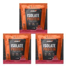 Kit 3X Isolate Protein Zero Lactose - 1 Sach� de 30g Morango - New Millen
